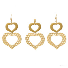 S-370 xuping 24k ensembles de bijoux en forme de coeur de mode